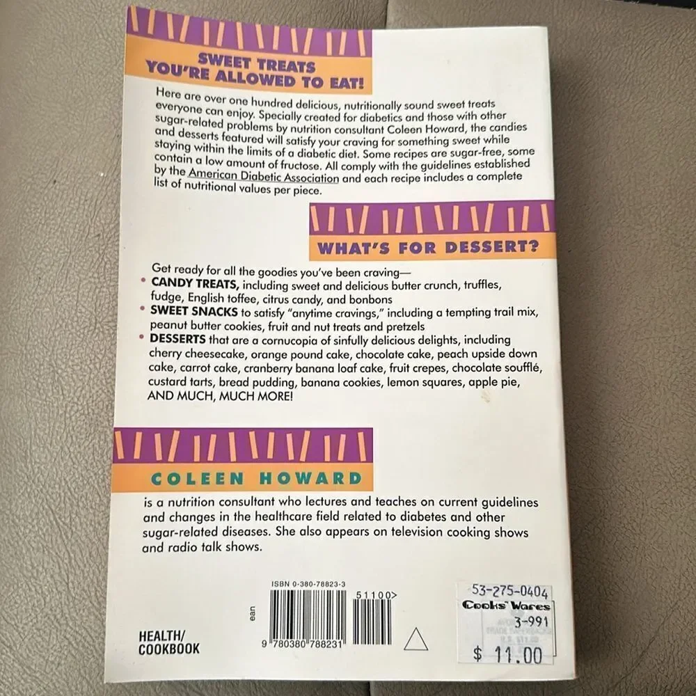 “The Diabetics Dessert Cookbook” by Coleen Howard